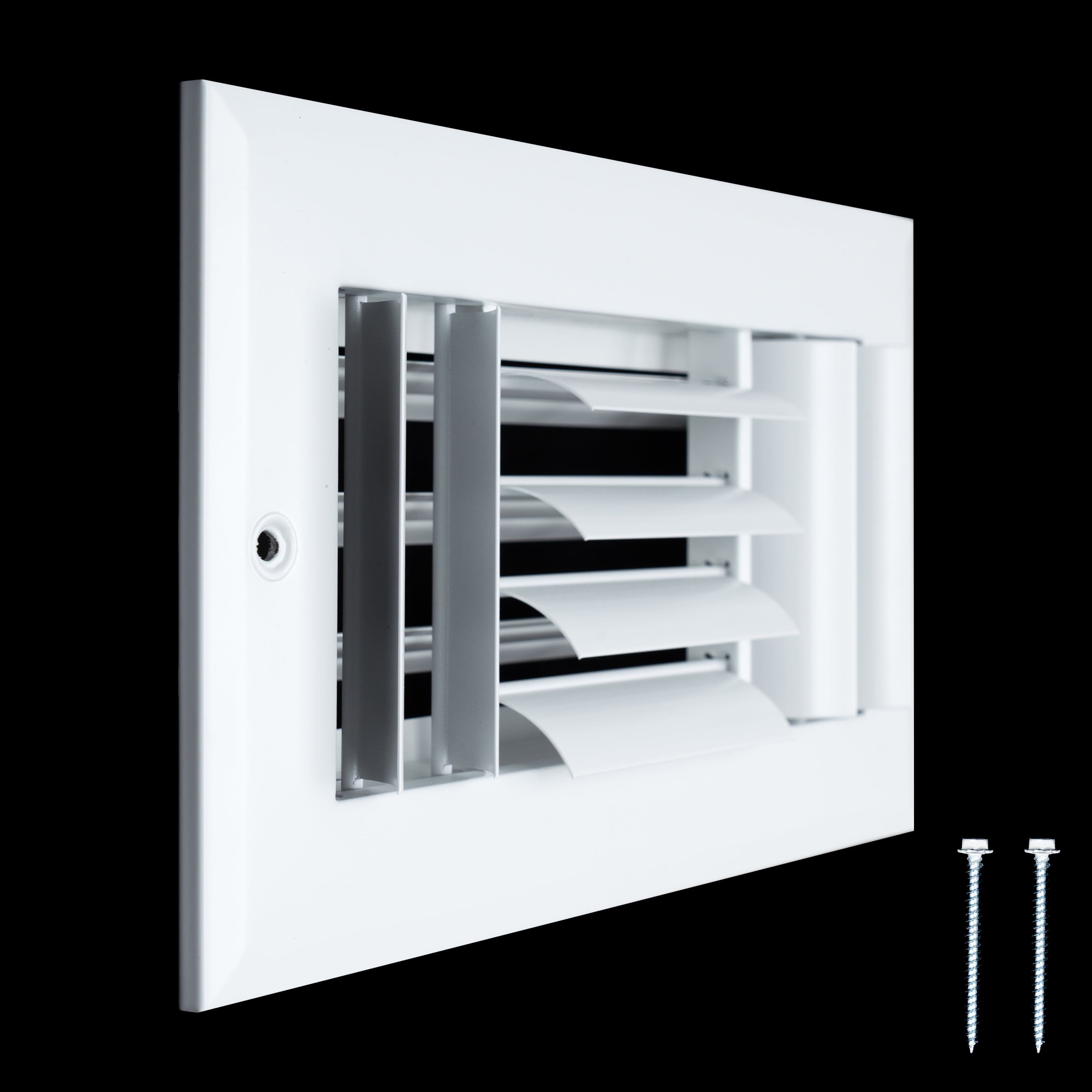 Fits 8x4 Duct Opening Aluminum 3-WAY Adjustable Air Supply Grille by Handua | Curved Blade Register Vent Cover for Sidewall & Ceiling | White | Outer Size: 9.75" X 5.75"