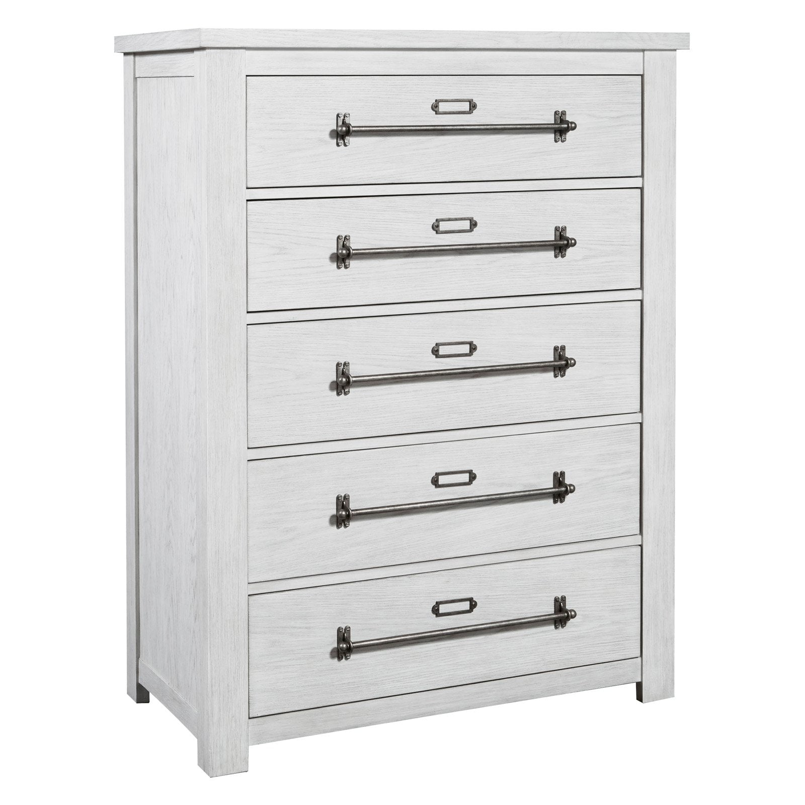 Five Drawer White Chest