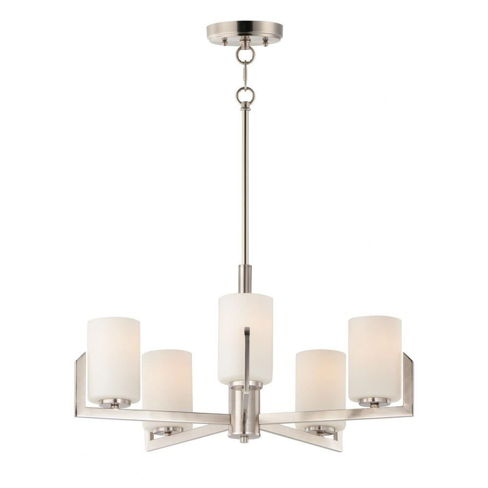 21286SWSN-Maxim Lighting-Dart-Five Light Chandelier-26 Inches wide by 13.5 inches high-Satin Nickel Finish    -Traditional Installation
