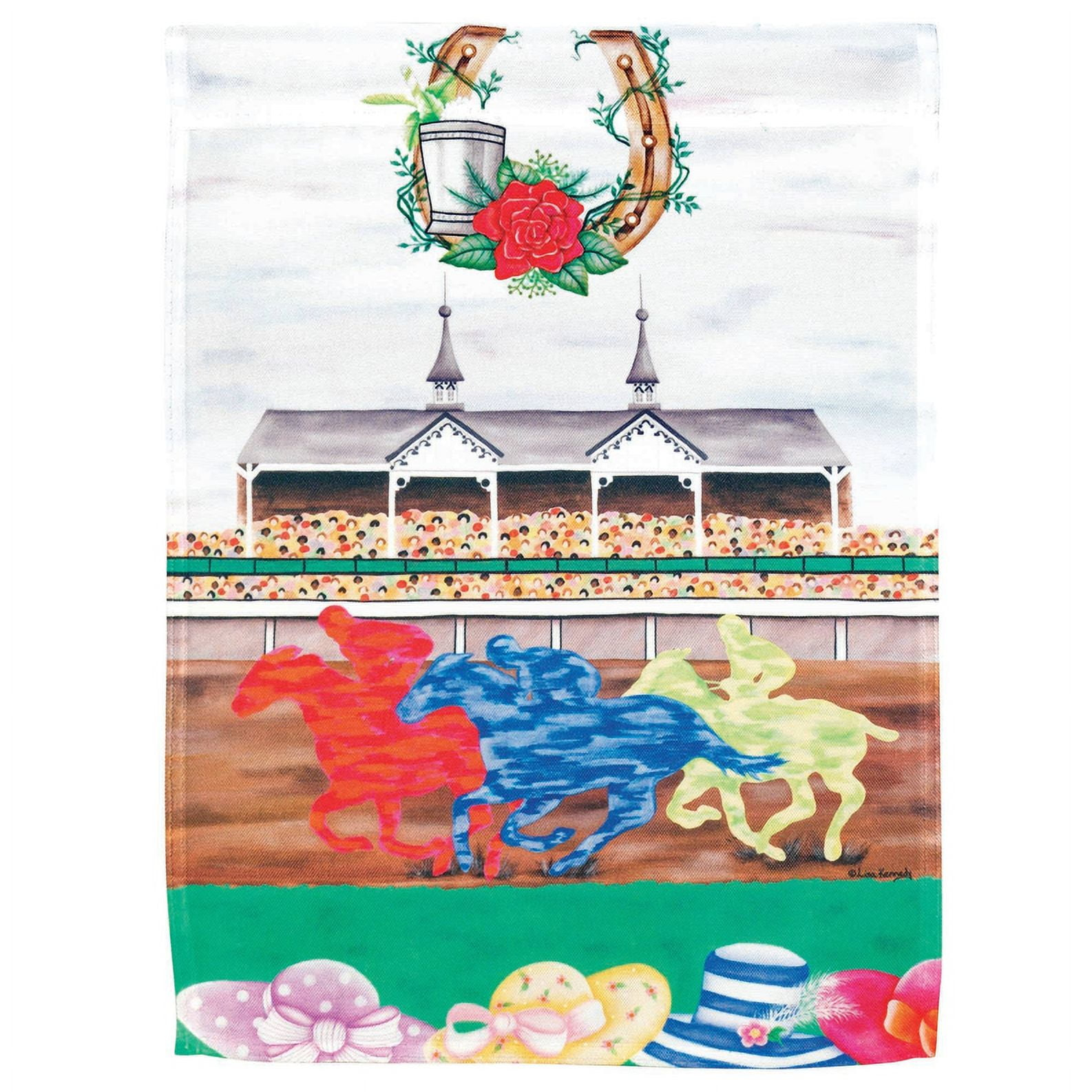 Magnolia Garden Churchill Downs Derby Day 30 x 44 Inch Polyester Garden Flag
