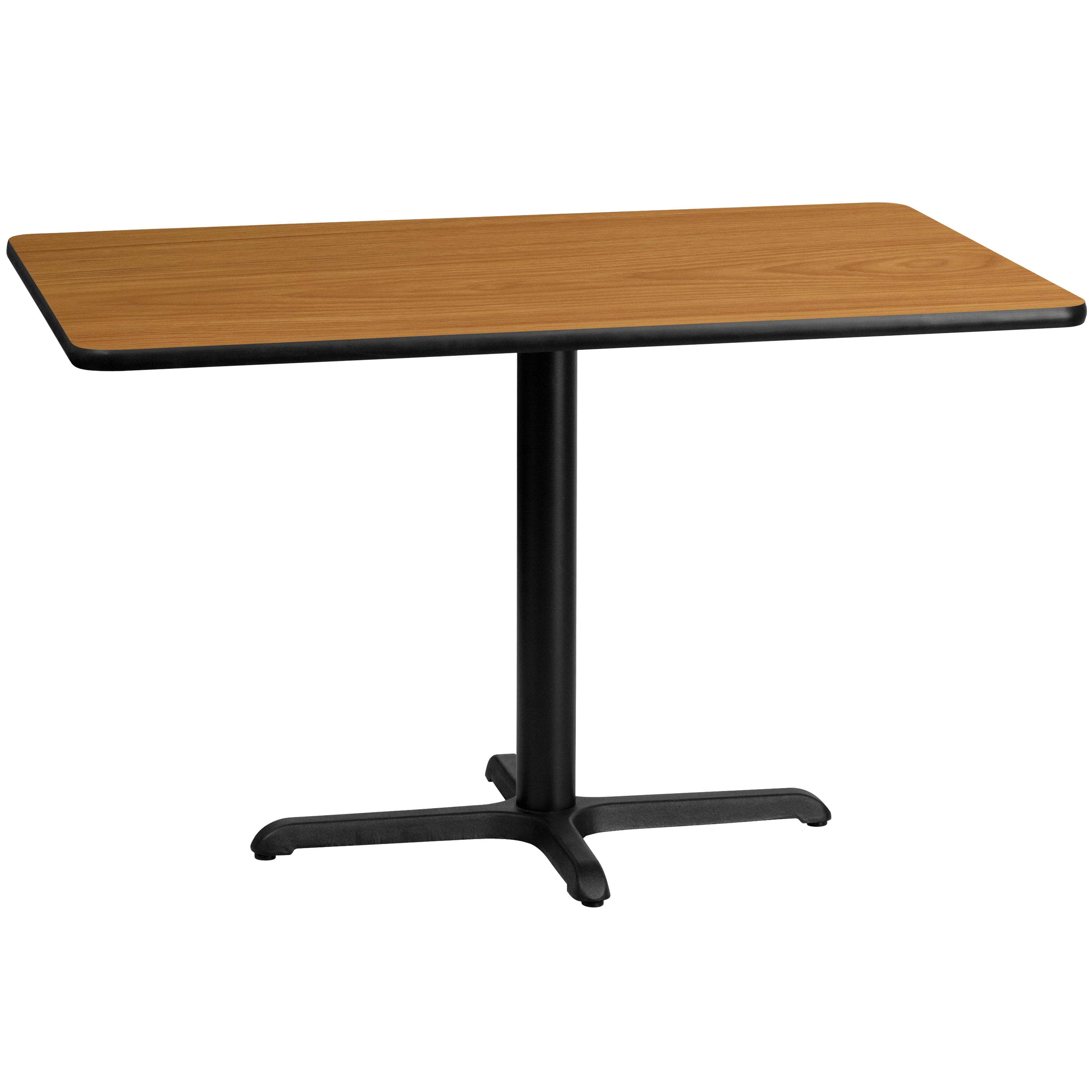 Flash Furniture 30'' x 48'' Rectangular Natural Laminate Table Top with 23.5'' x 29.5'' Table Height Base