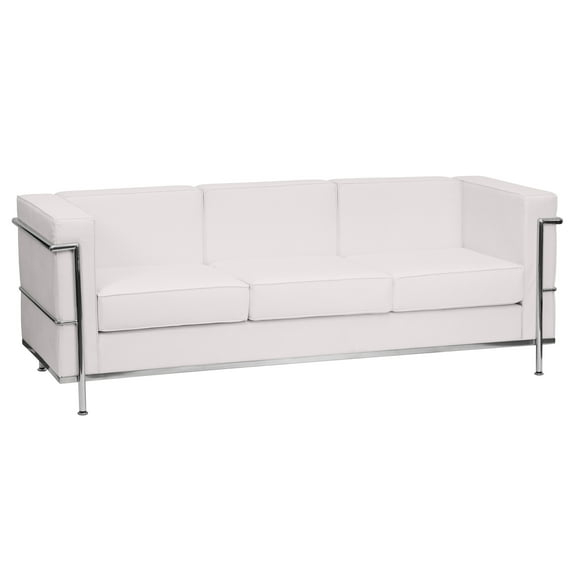 Flash Furniture HERCULES Regal Series Contemporary Melrose White LeatherSoft Sofa with Encasing Frame