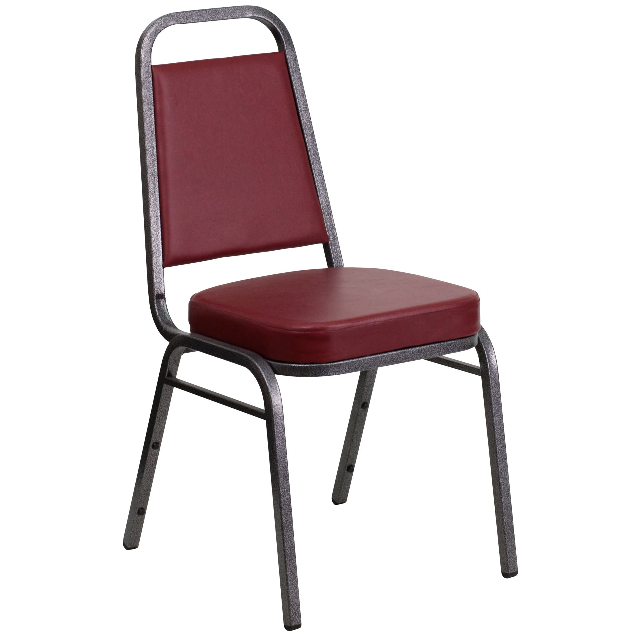 Flash Furniture Hercules Series Adult Size Trapezoidal Stacking Banquet Chair, Burgundy