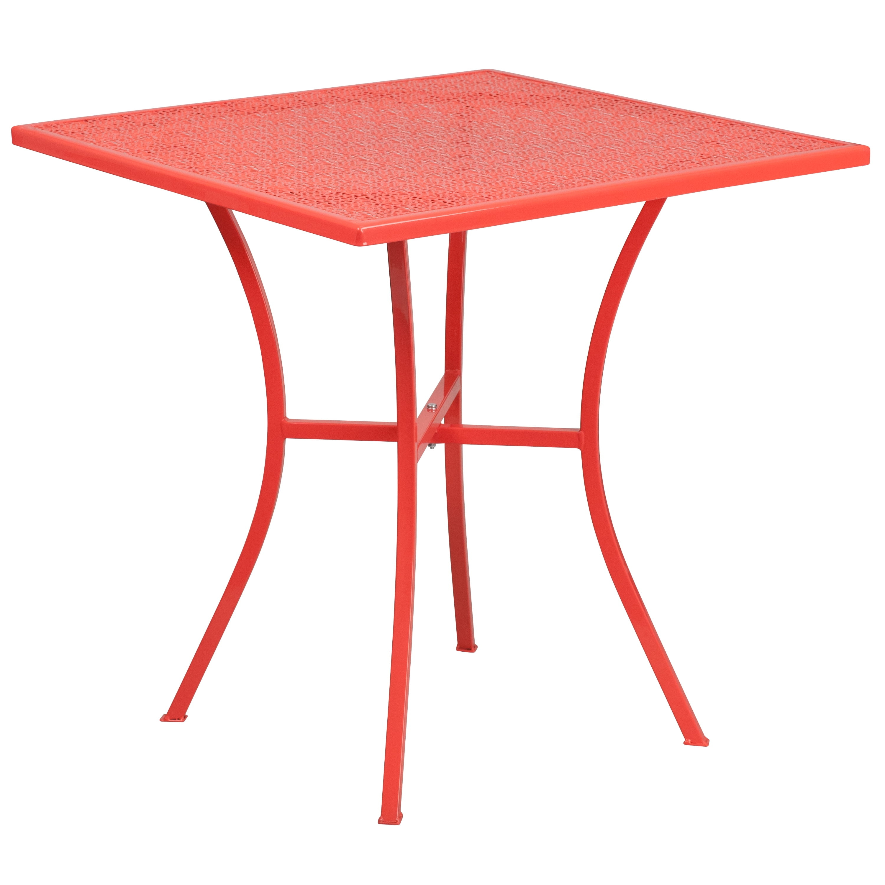 Coral Steel 28'' Square Indoor-Outdoor Dining Table
