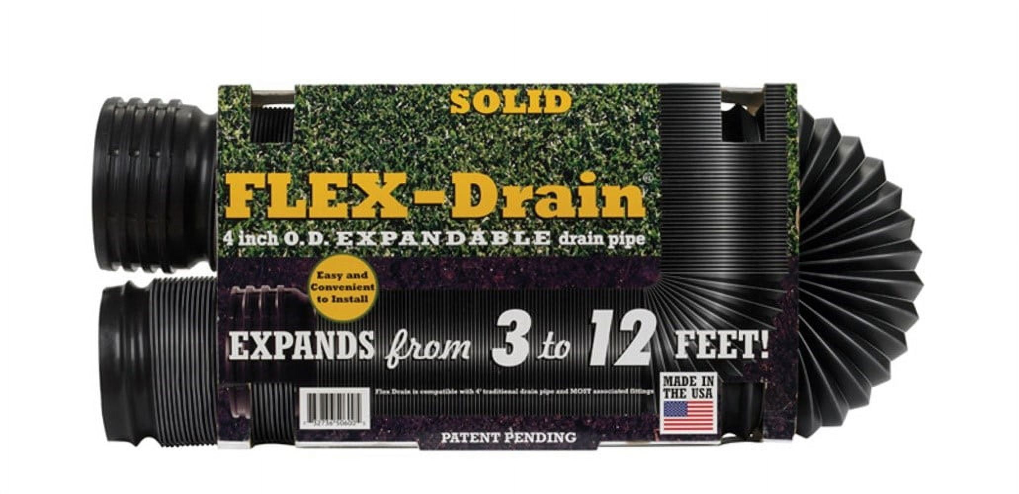 Flex-Drain 4'' X 12' Soild Drainage Pipe