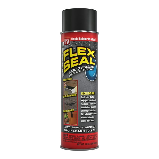 Flex Seal Automotive Aerosol Liquid Rubber Sealant Coating, 14 oz, Black