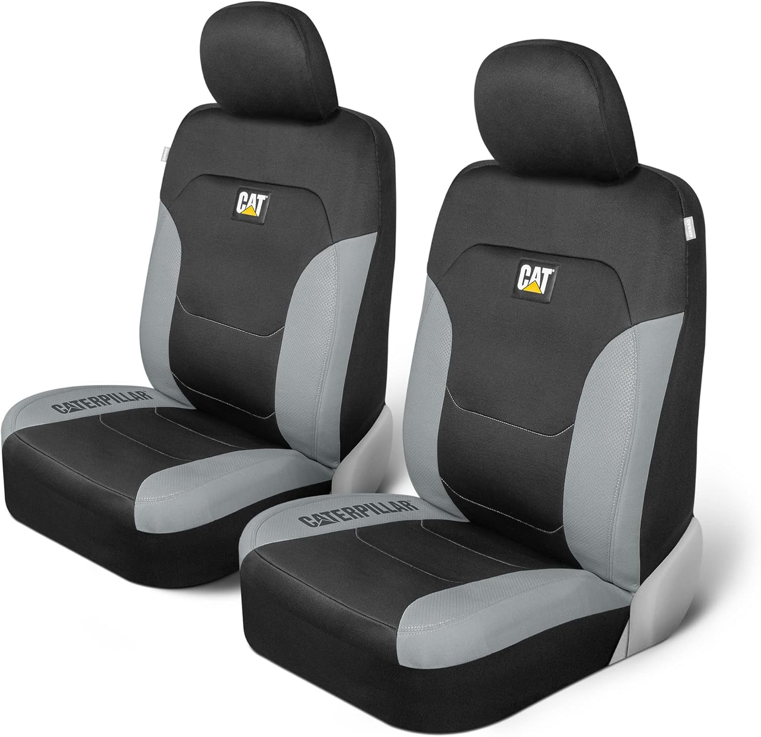 Universal Fit Black and Gray Poly-Cotton Automotive Seat Covers