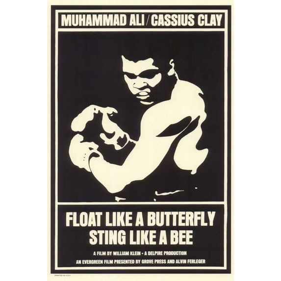 Posterazzi " Float Like A Butterfly Sting Like A Bee Movie Poster "
