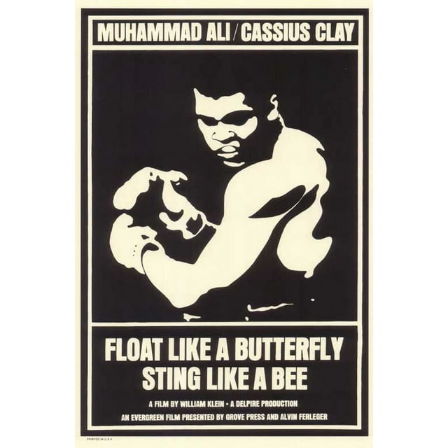 Posterazzi " Float Like A Butterfly Sting Like A Bee Movie Poster "