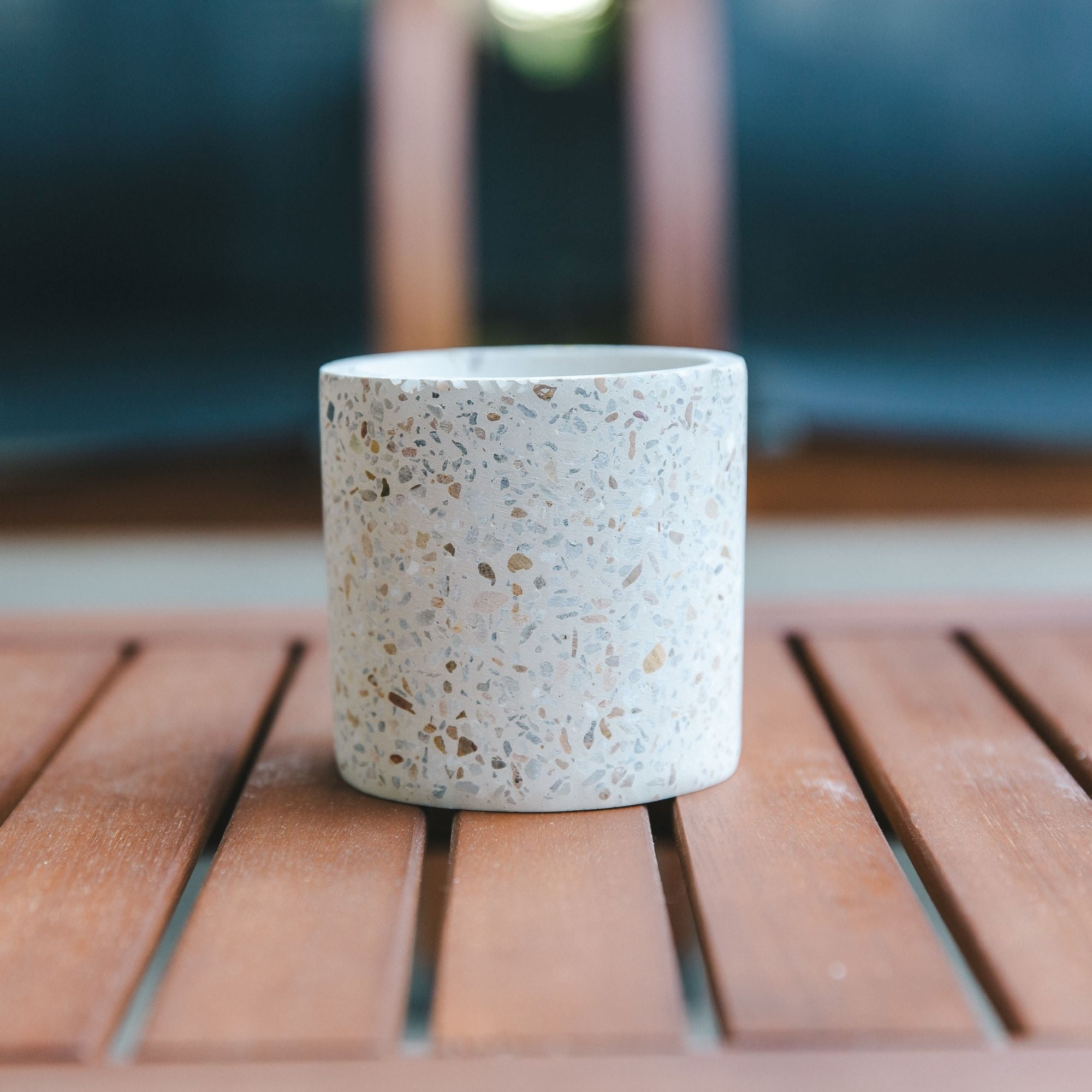 Flora Bunda 4 Inch Terrazzo Pot Concrete Stoneware Planter,4"