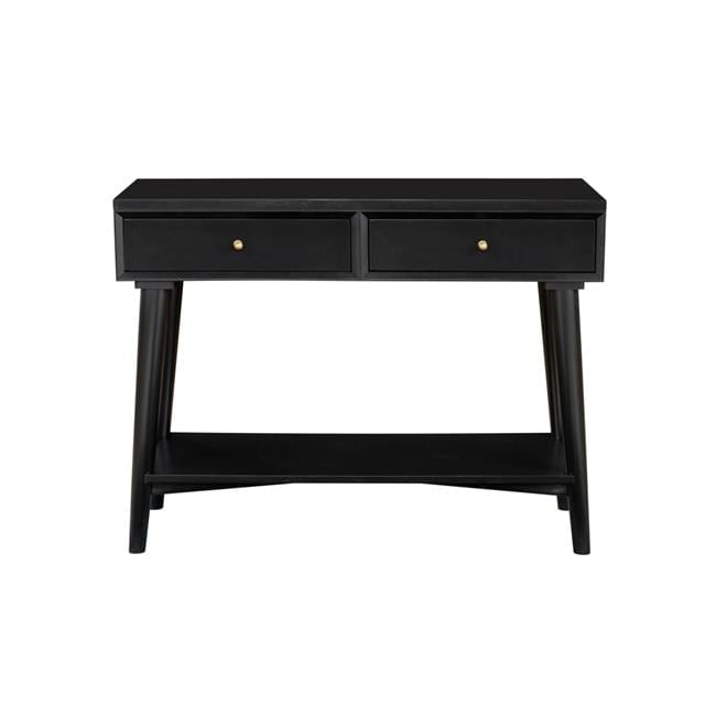 Flynn Mid Century Modern Console Table, Black