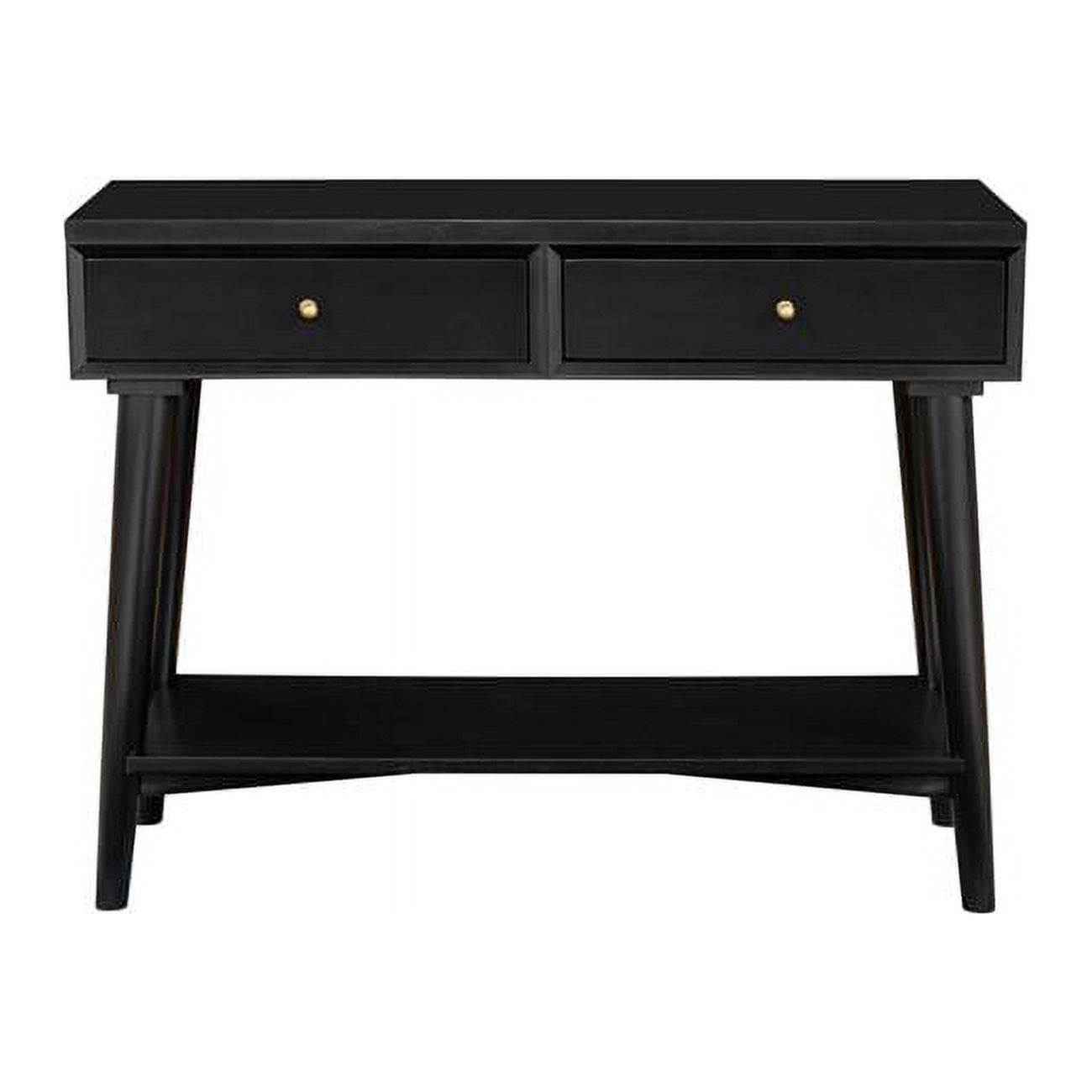 Flynn Mid Century Modern Console Table, Black