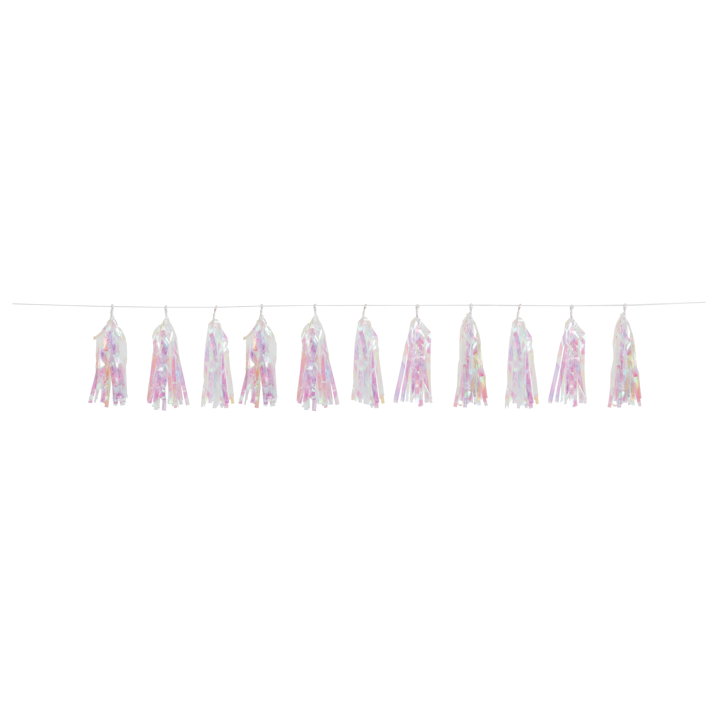 Foil Tassel Garland, 9ft, Iridescent, 1ct