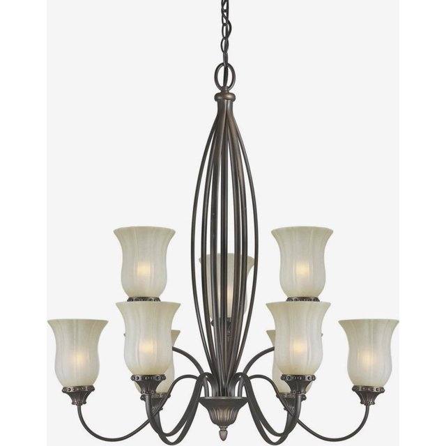 Forte Lighting 2333-09 32Wx35h 9 Light Chandelier - Bronze