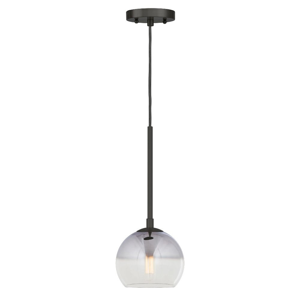 Forte Lighting 2751-01 Callisto 7" Wide Mini Pendant - Black