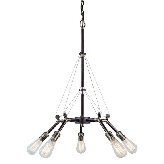 7063-05-32-Forte Lighting-Essy - 5 Light Chandelier-28 Inches Tall and 26 Inches Wide     -Traditional Installation
