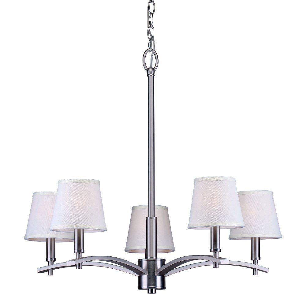 Forte Lighting 7078-05 5 Light 24-3/4" Wide Chandelier - Nickel