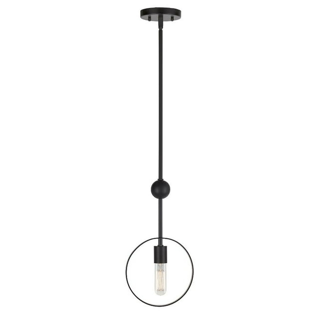 Monocle 1-Light Black and Gold Mini Pendant - Black and Gold
