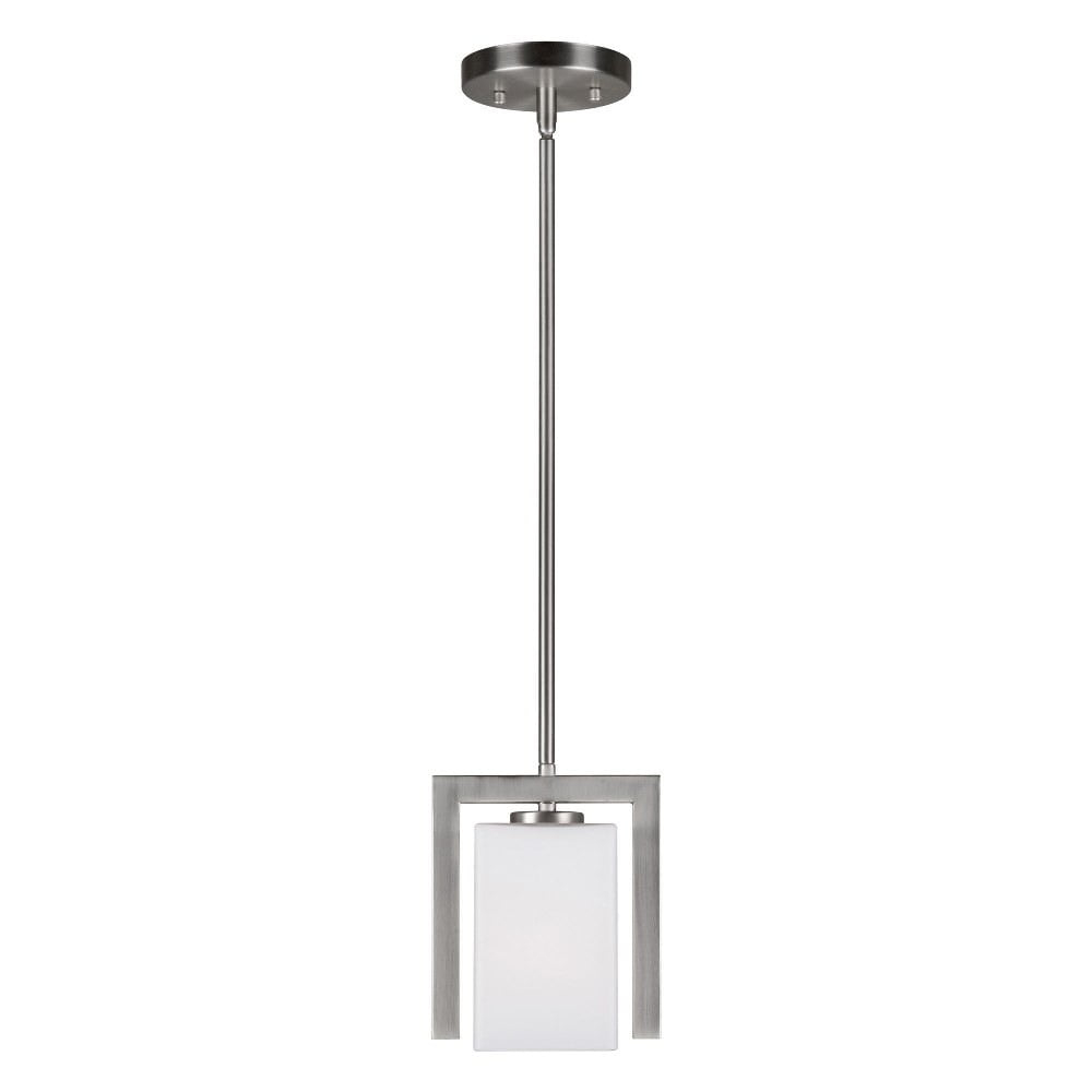 Forte Lighting 2569-01 1 Light 7" Wide Mini Pendant - Nickel