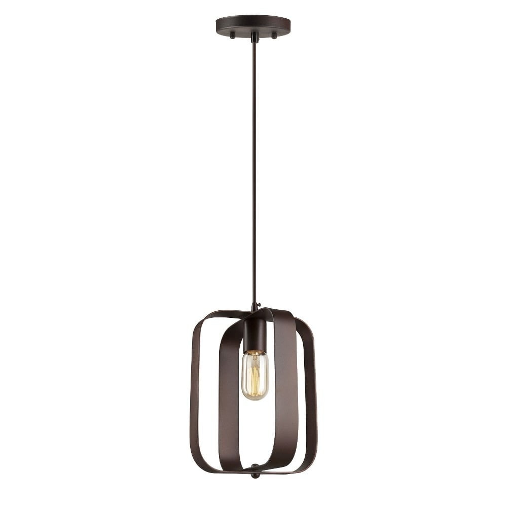 Forte Lighting 2640-01 1 Light 8" Wide Mini Pendant - Bronze