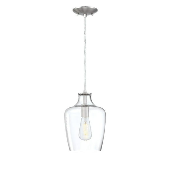 Forte Lighting - Milo - 1 Light Pendant In Classic Style-11.75 Inches Tall and 8
