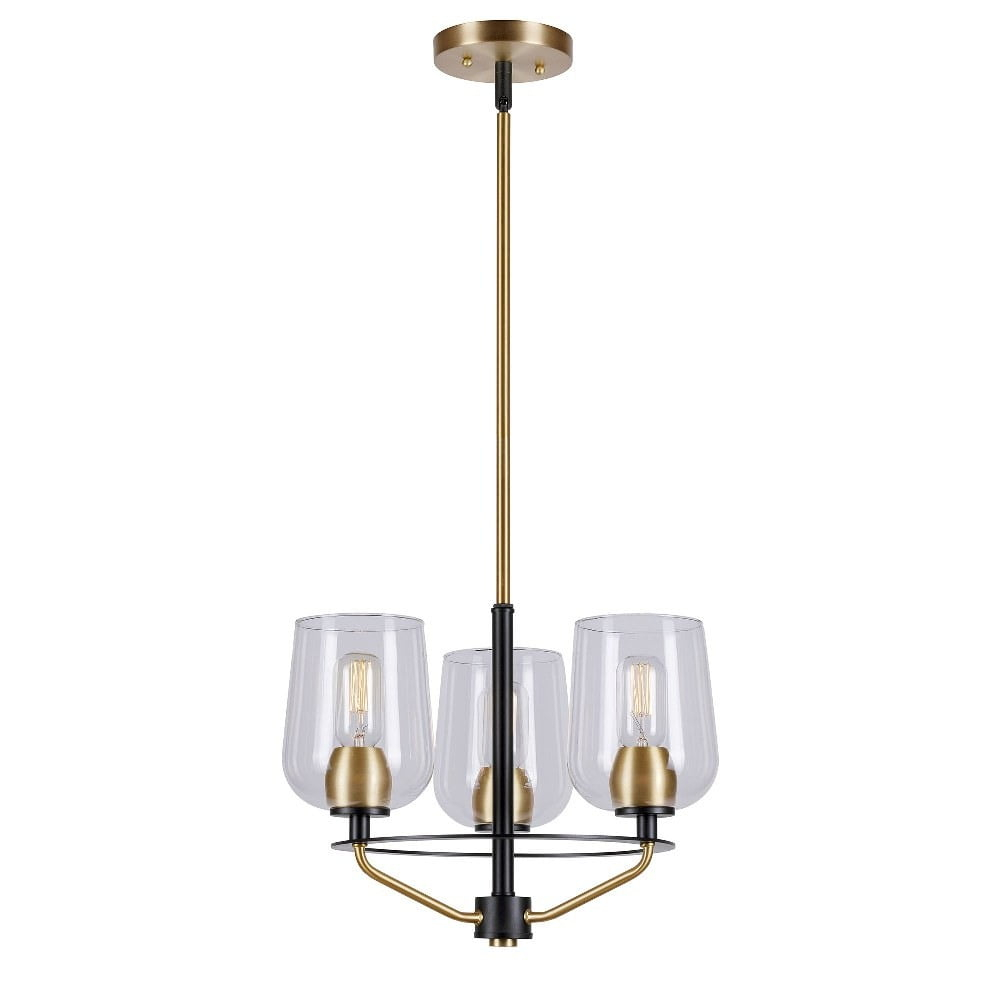 Forte Lighting - Palmer - 3 Light Chandelier In Transitional Style-11.75 Inches