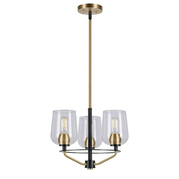Forte Lighting - Palmer - 3 Light Chandelier In Transitional Style-11.75 Inches