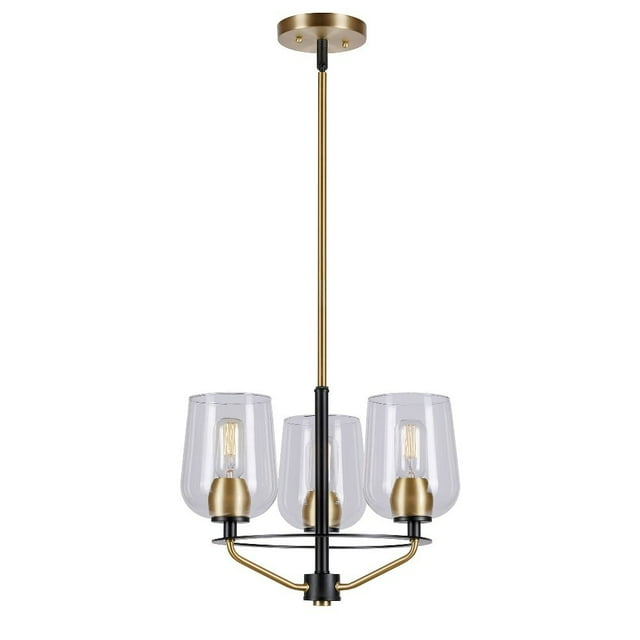 Forte Lighting - Palmer - 3 Light Chandelier In Transitional Style-11.75 Inches