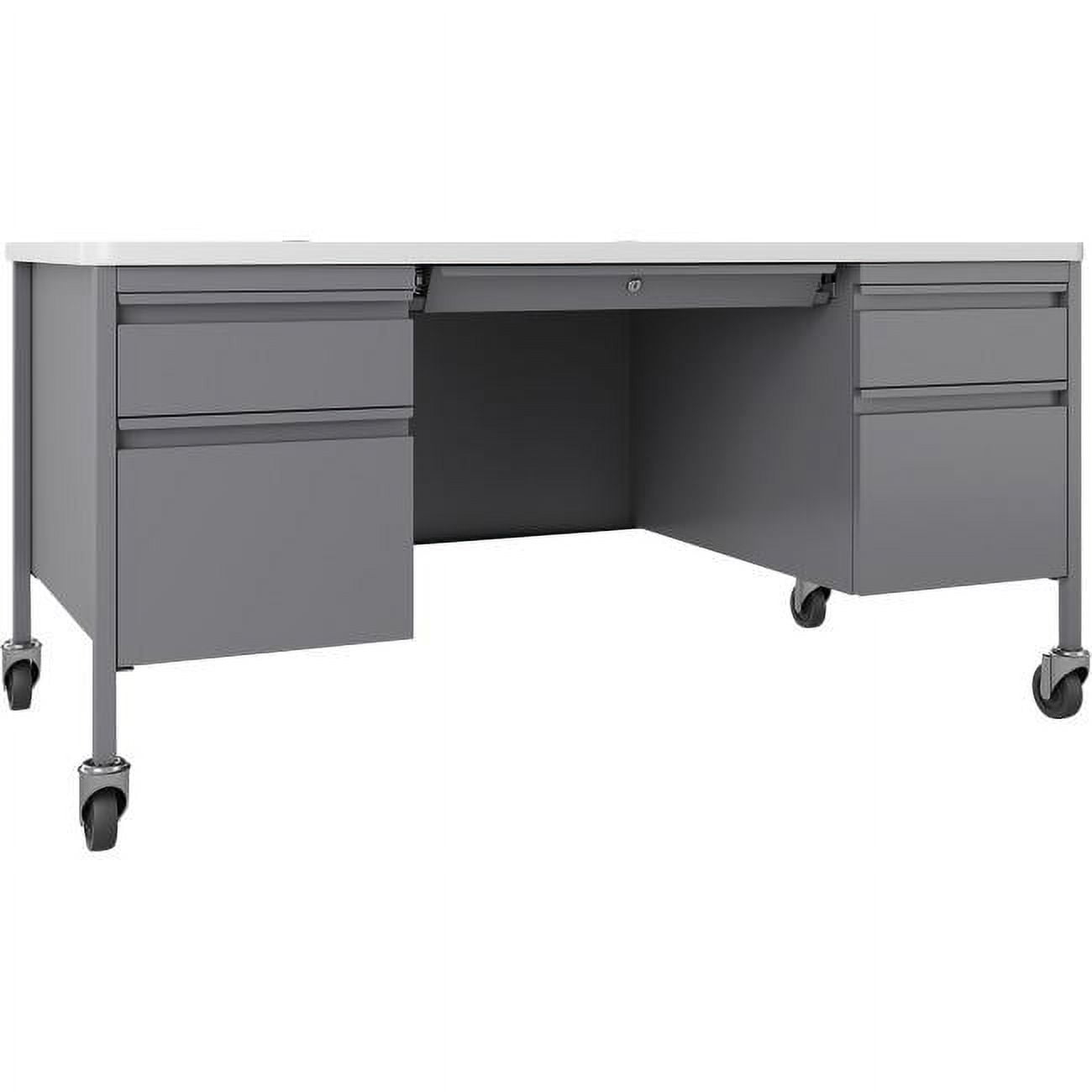 Fortress Steel Rectangular Teacher Desk