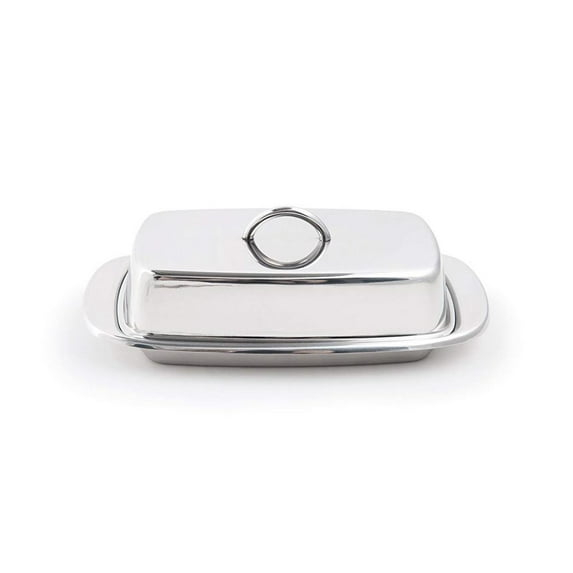 Fox Run 6510 Classic Stainless Steel Butter Dish, Kitchen Dining, 2.75"x7.5"x4"