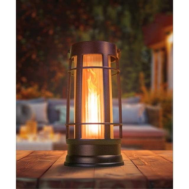 FoxFlame Professional Metal Solar Flame Lantern - Patented LED Flickering - Outdoor Waterproof - Hanging Option