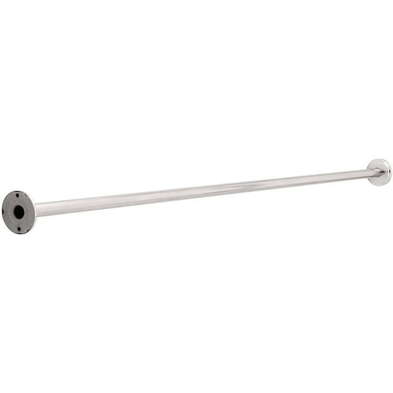 Franklin Brass 1" x 60" Shower Rod with Step Style Flanges, Available in Multiple Colors