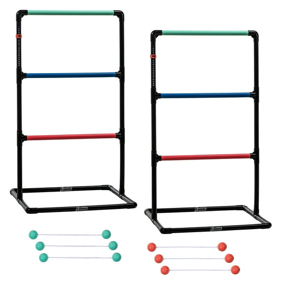 Franklin Sports Ladder Ball Lawn Game Set - Outdoor Lawn Game - Includes 2 Targets + 6 Toss Bolas