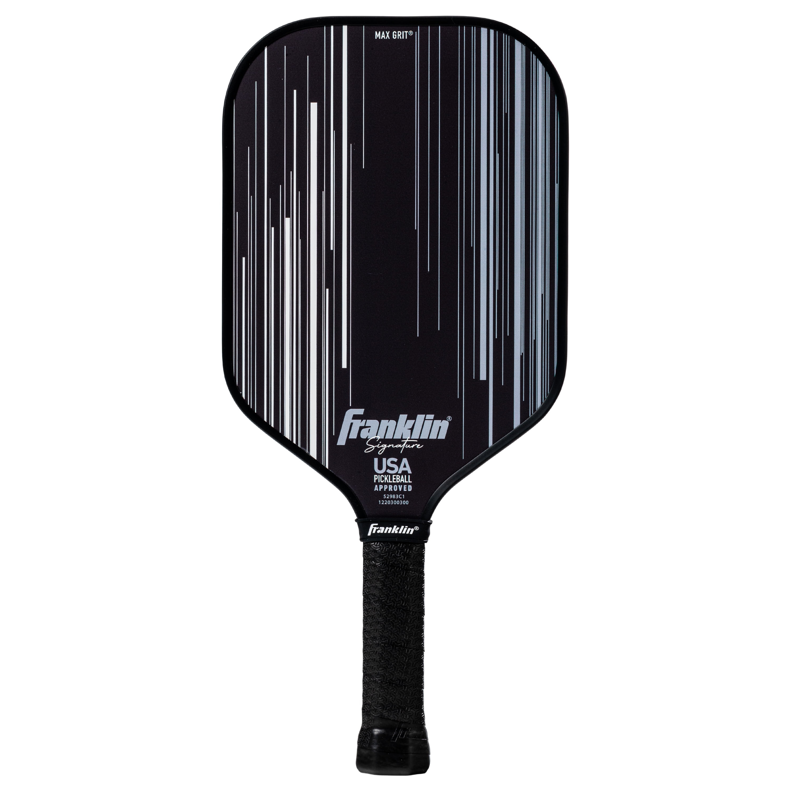 Franklin Sports Pro Pickleball Paddles - Signature Series Pro Pickleball Paddle with MaxGrit Surface - USA Pickleball (USAPA) Approved Tournament Pickleball Paddle - 13mm Polypropylene Core - Black
