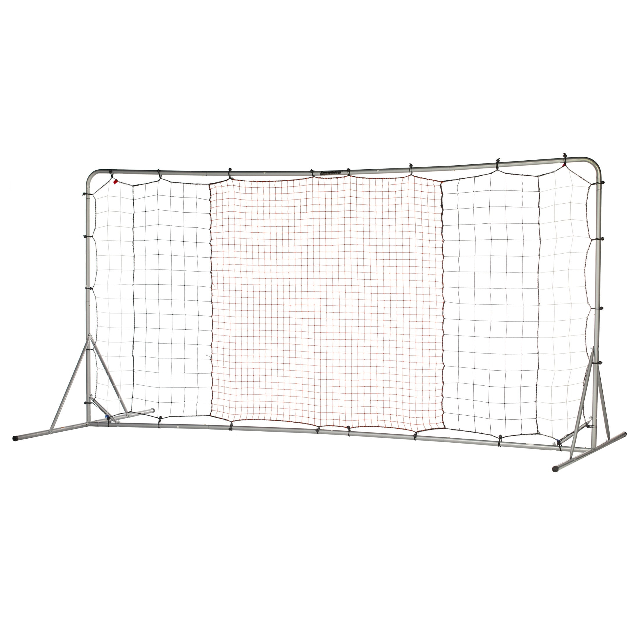Franklin Sports Soccer Rebounder - Tournament Steel Rebounding Net -  Training - 12'x6' - Silver