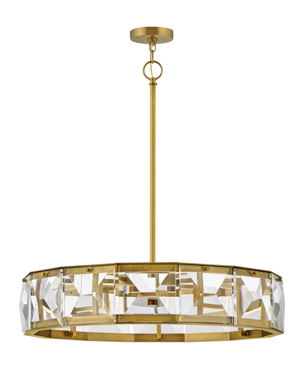 Jolie Integrated LED Drum Chandelier w/ Crystal Accents