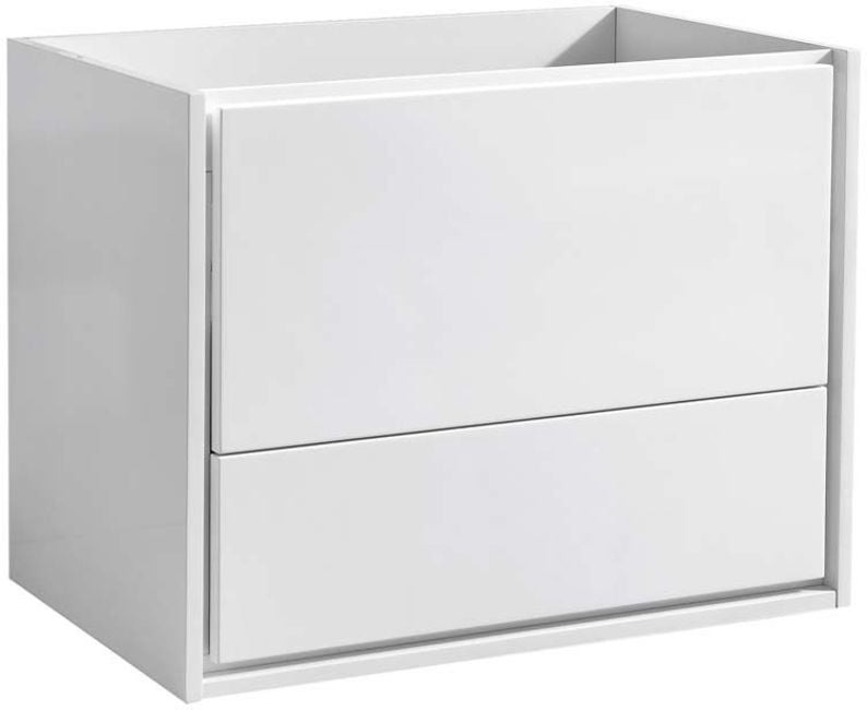 Fresca Fcb9230 Catania 30" Glossy White Wall Hung Modern Bathroom Cabinet