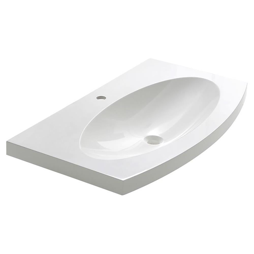 FVS5092WH Energia 36" Rectangular Drop-In Bathroom Sink