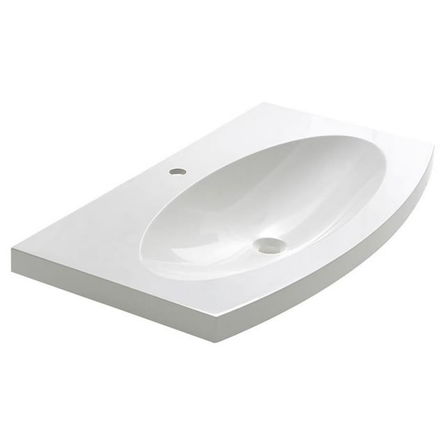 FVS5092WH Energia 36" Rectangular Drop-In Bathroom Sink