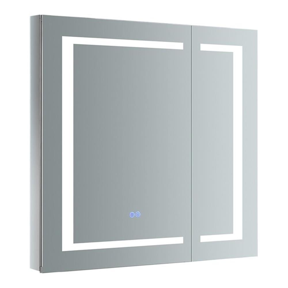 Fresca Spazio 30x30" LED Lighting Aluminum Bathroom Medicine Cabinet in Mirrored