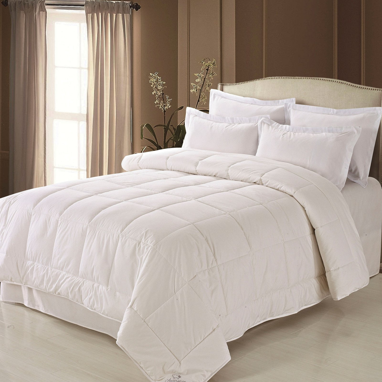 Fresh Ideas Washable Australian Wool & Cotton Comforter, Full/Queen