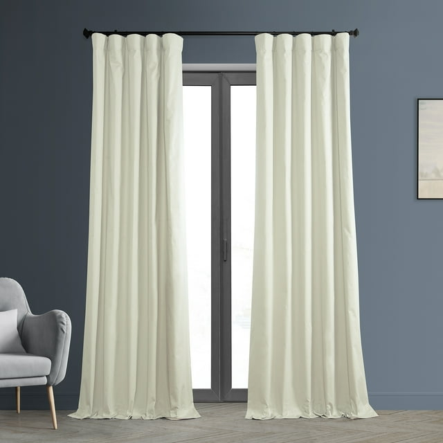 Fresh Popcorn Solid Cotton Blackout Curtain (1 Panel), Fresh Popcorn, 50W X 96L