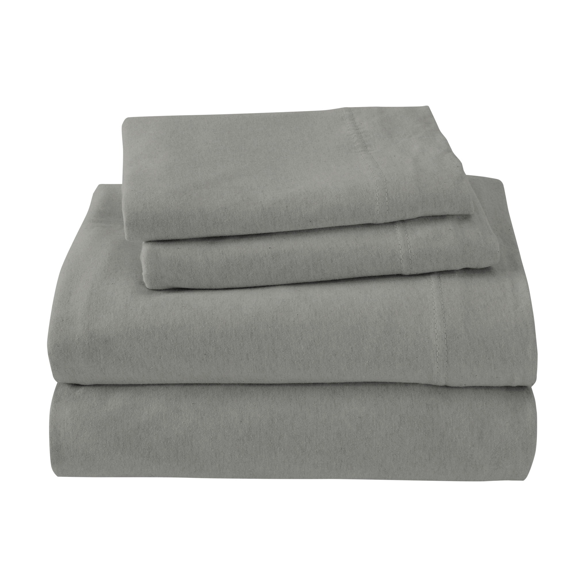 Full 4-Piece Sheet Set, Brooklyn Flat Cotton Blend Ultra Soft Jersey Knit Sheet Set By Royale Linens