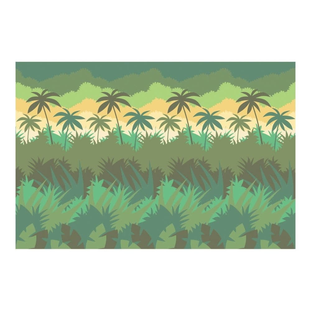 Fun Express Jungle Journey Party Decor Background Set - Vibrant Jungle-Themed Decor for Kids' Parties Birthday Celebrations & Special Events - Perfect for Fun Party Settings - 2 Pieces
