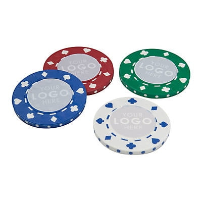 Fun Express Personalized Full-Color Logo Poker Chips - Bulk 100 Pieces