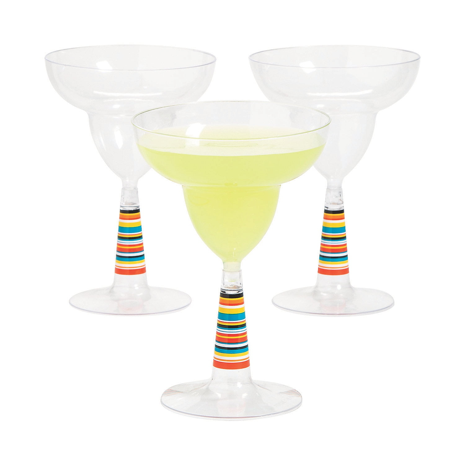 Fun Express Serape Plastic Margarita Glasses - 12 Ct.