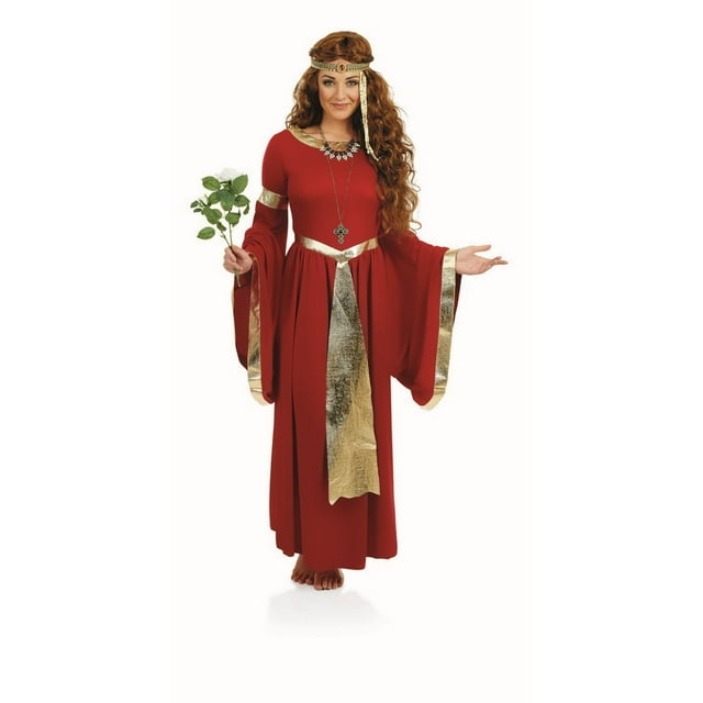 Fun Shack Womens Renaissance Princess Costume Medieval Lady Maiden Fancy Dress Halloween Red XL