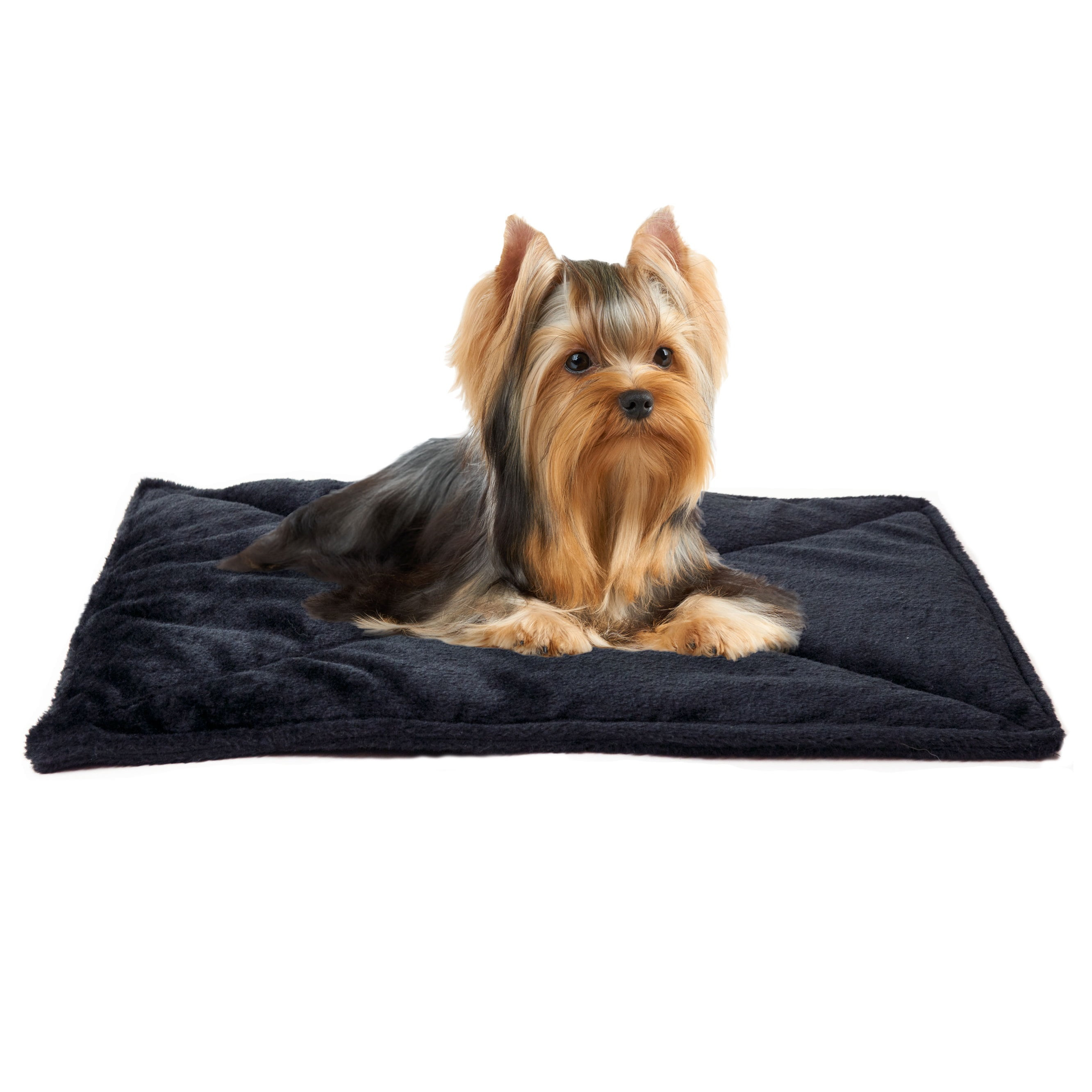 FurHaven Pet Products ThermaNAP™ Faux Fur Self-Warming Pet Bed Mat - Black, Small
