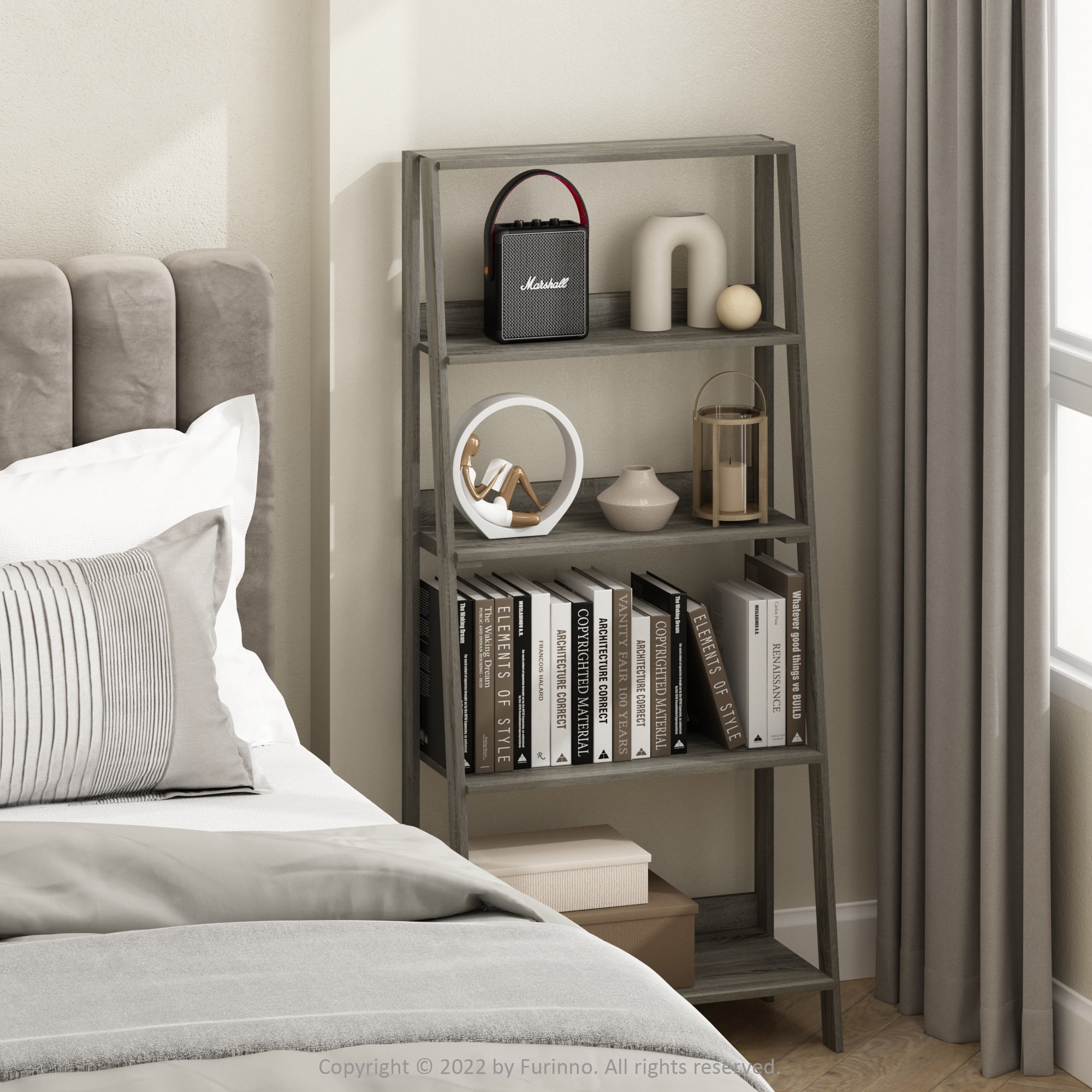 AKLOV 5-Tier Ladder Bookcase Display Shelf