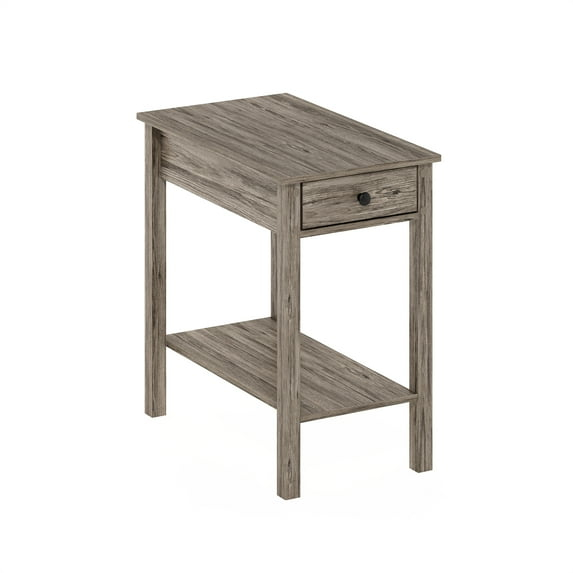 Furinno Montale Rectangular Side Table with Drawer, Rustic Oak
